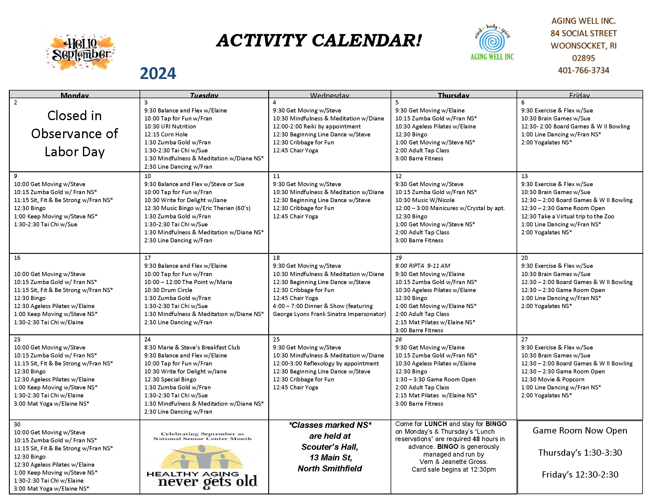 Activity Calendar